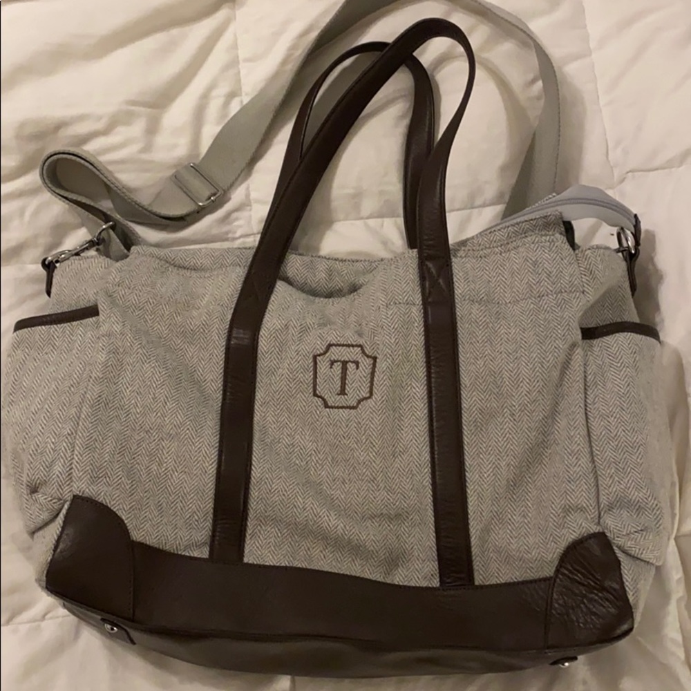 Pottery Barn Diaper Bag “T” Monogram